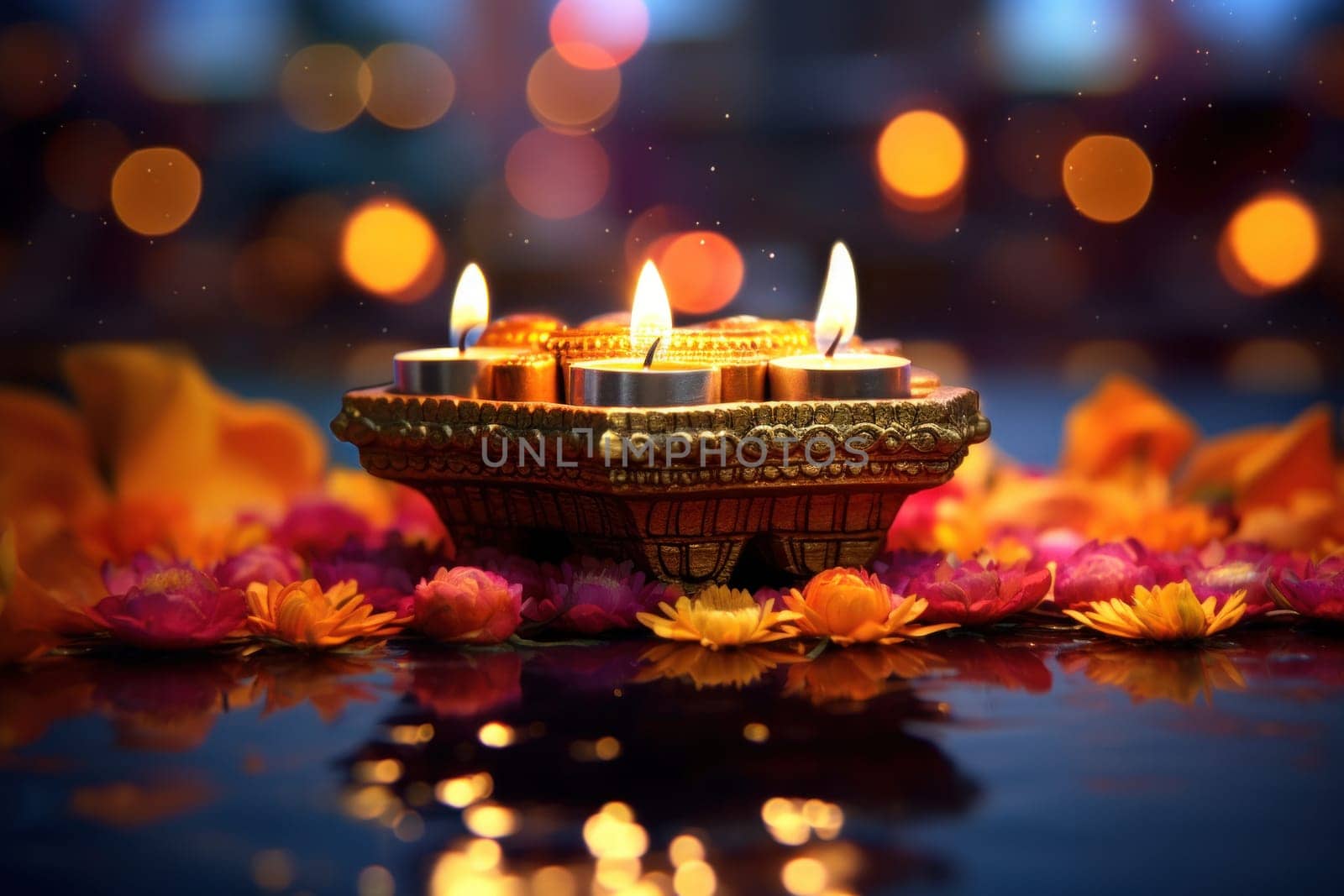 Happy Diwali Celebration concept background.