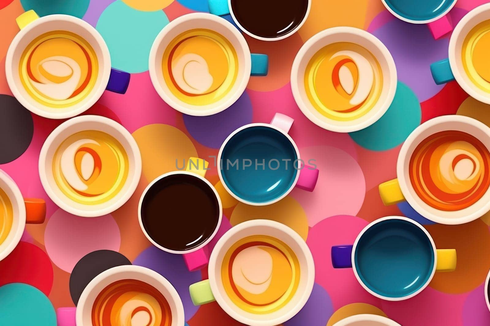 Cup of coffee poster design abstract background.