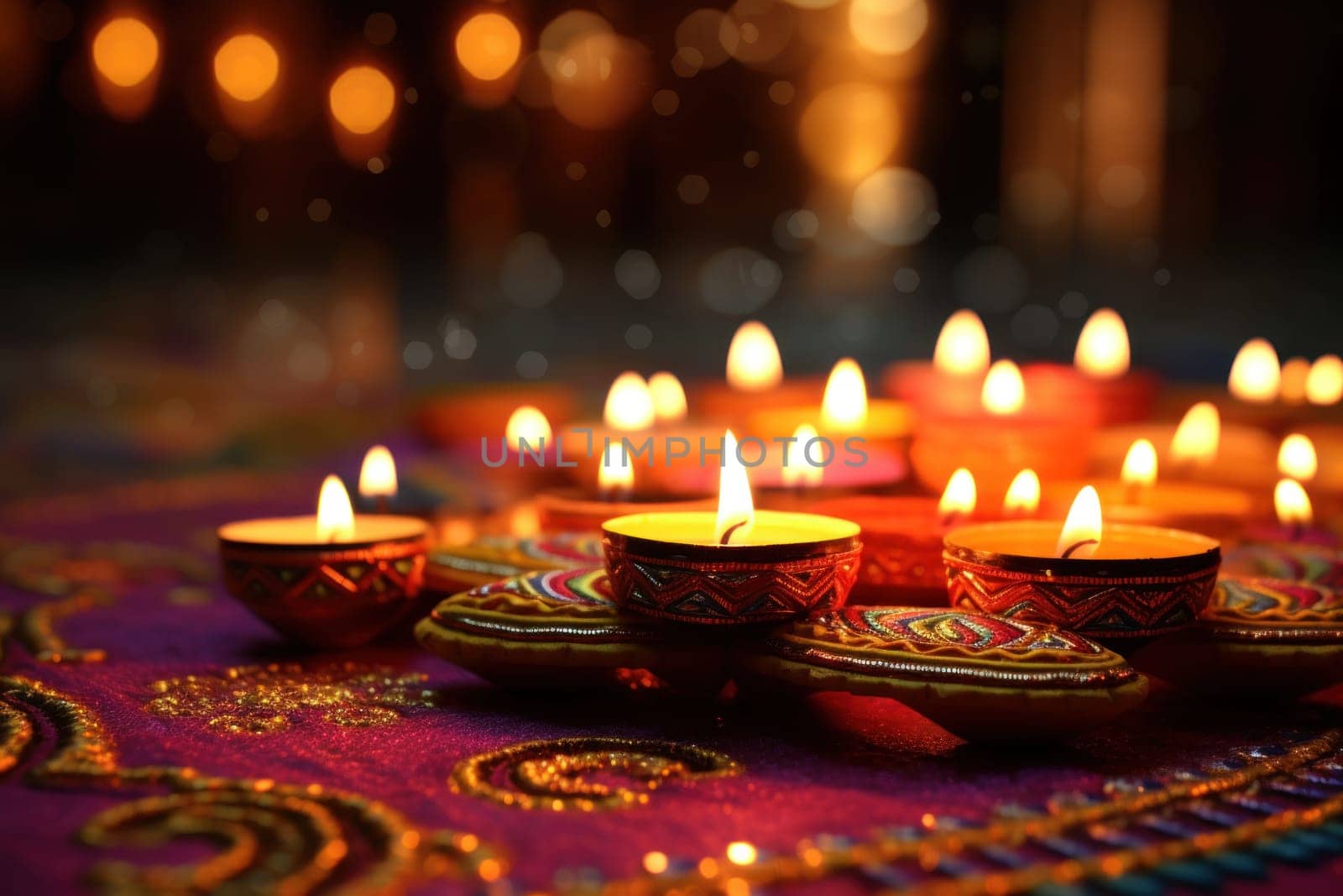 Happy Diwali Celebration concept background.