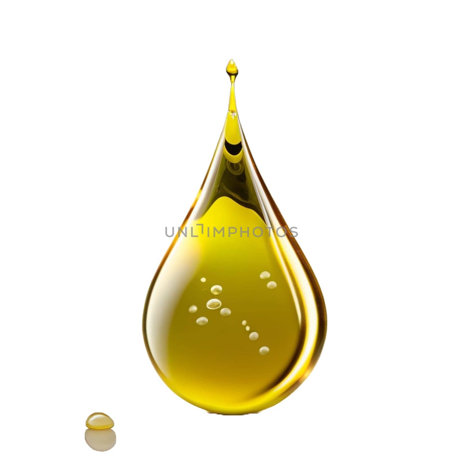 Oil drop isolated on braun background as industrial or petroleum concept. png image. High quality image