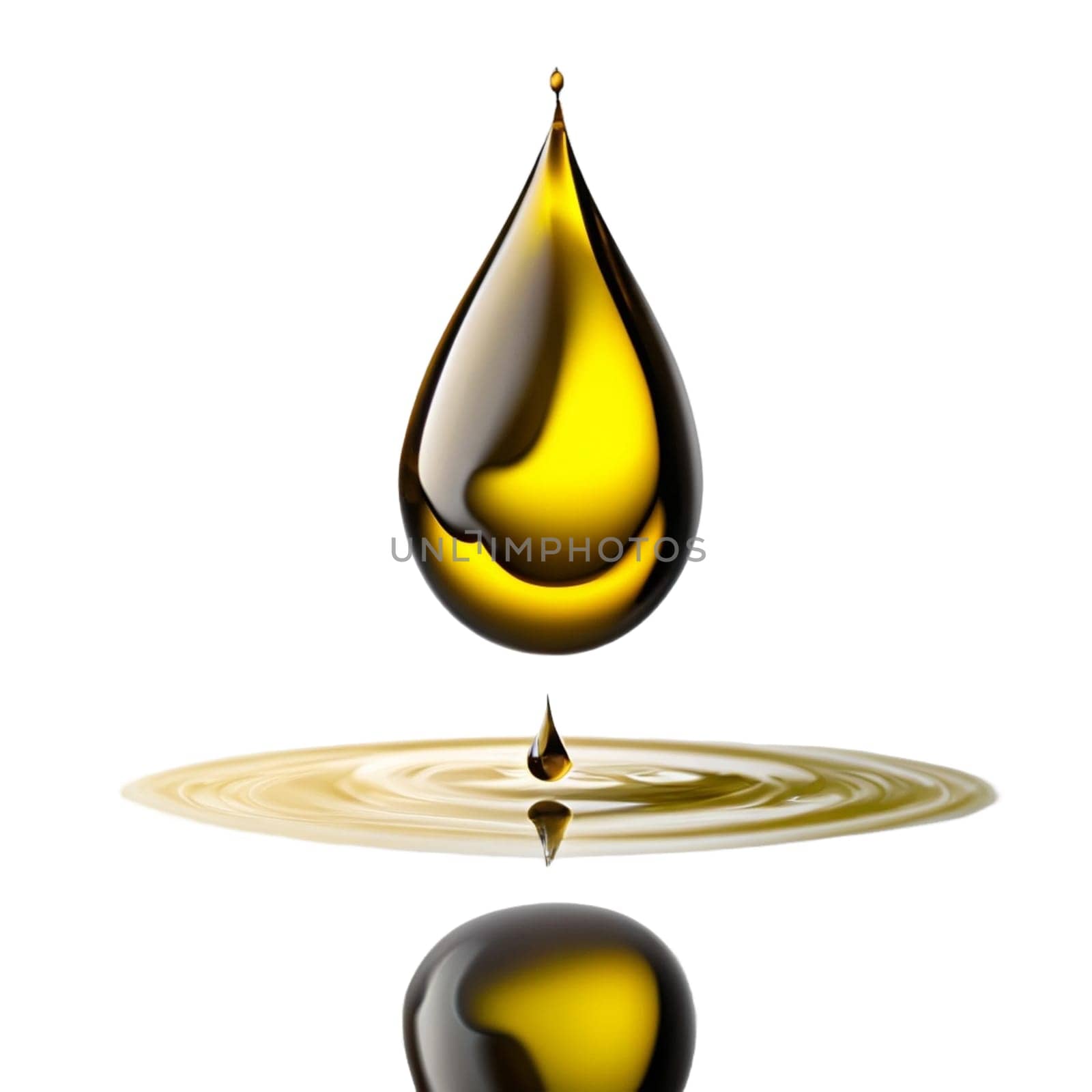 Oil drop isolated on white background as industrial or petroleum concept. png image by Costin