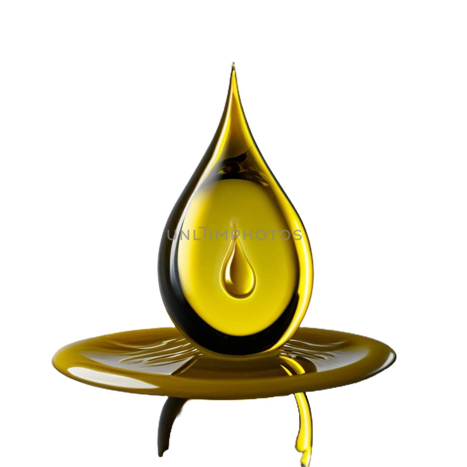 Oil drop isolated on white background as industrial or petroleum concept. png image by Costin