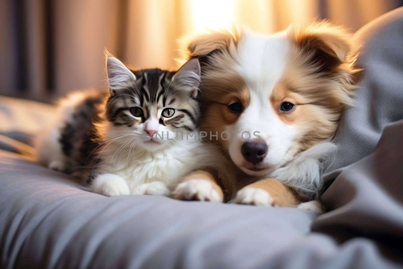 Puppy and kitten Generative AI.