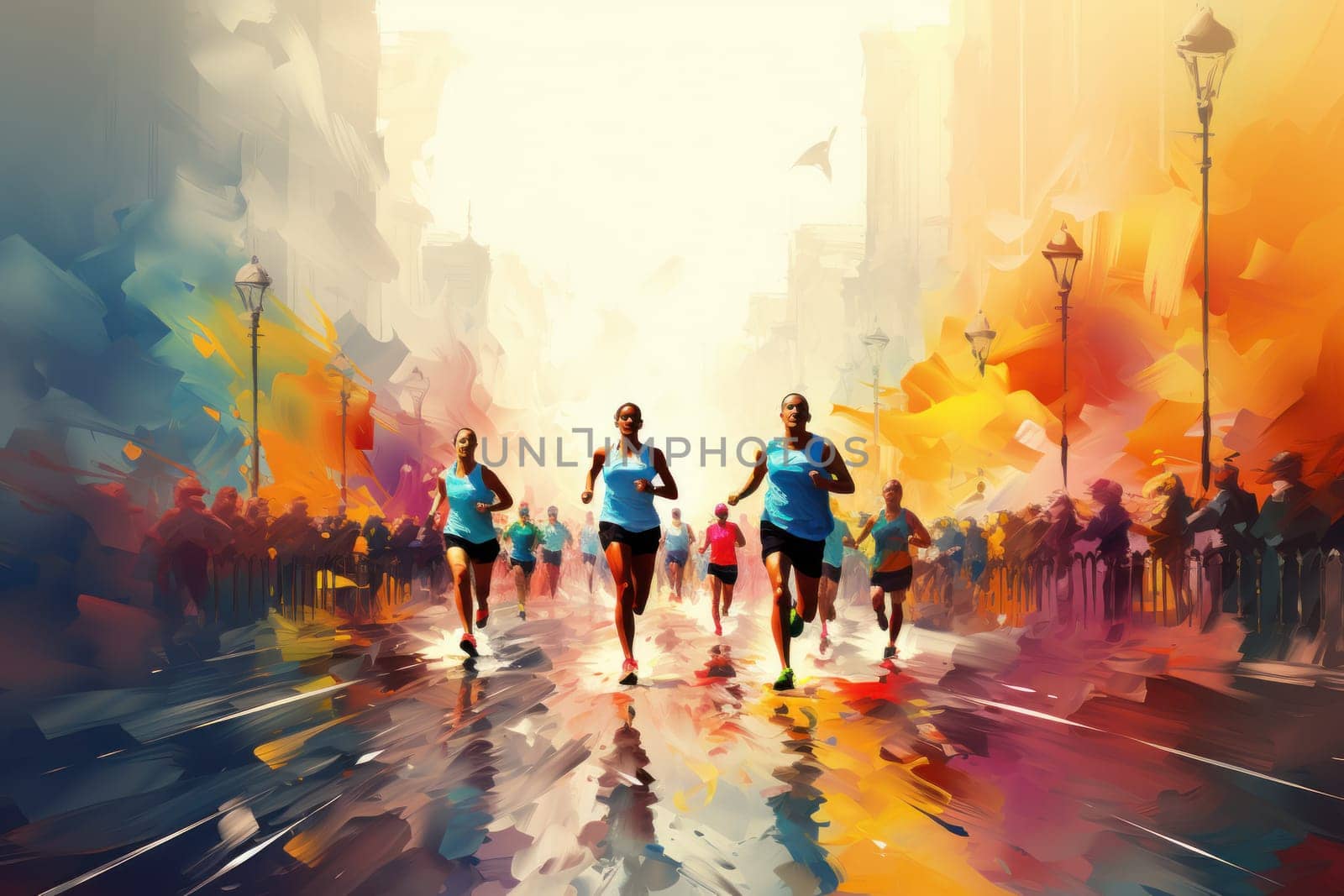 marathon poster design abstract background.