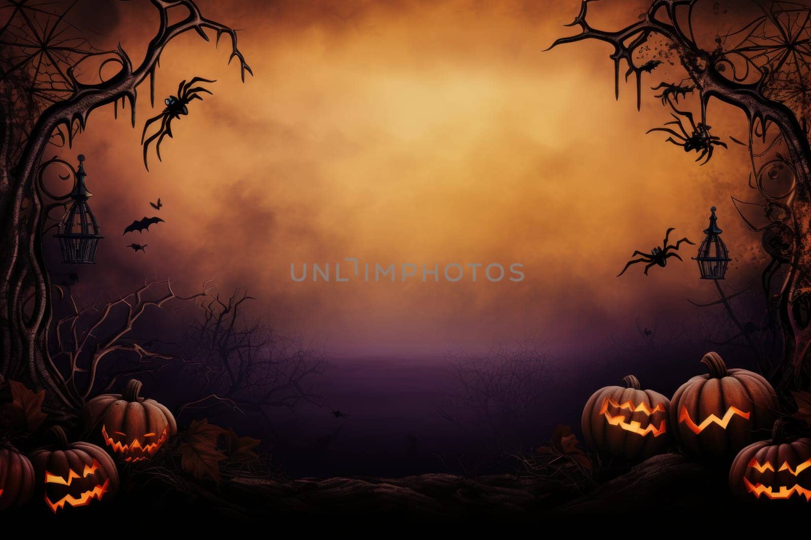 Halloween Day on the abstract background.