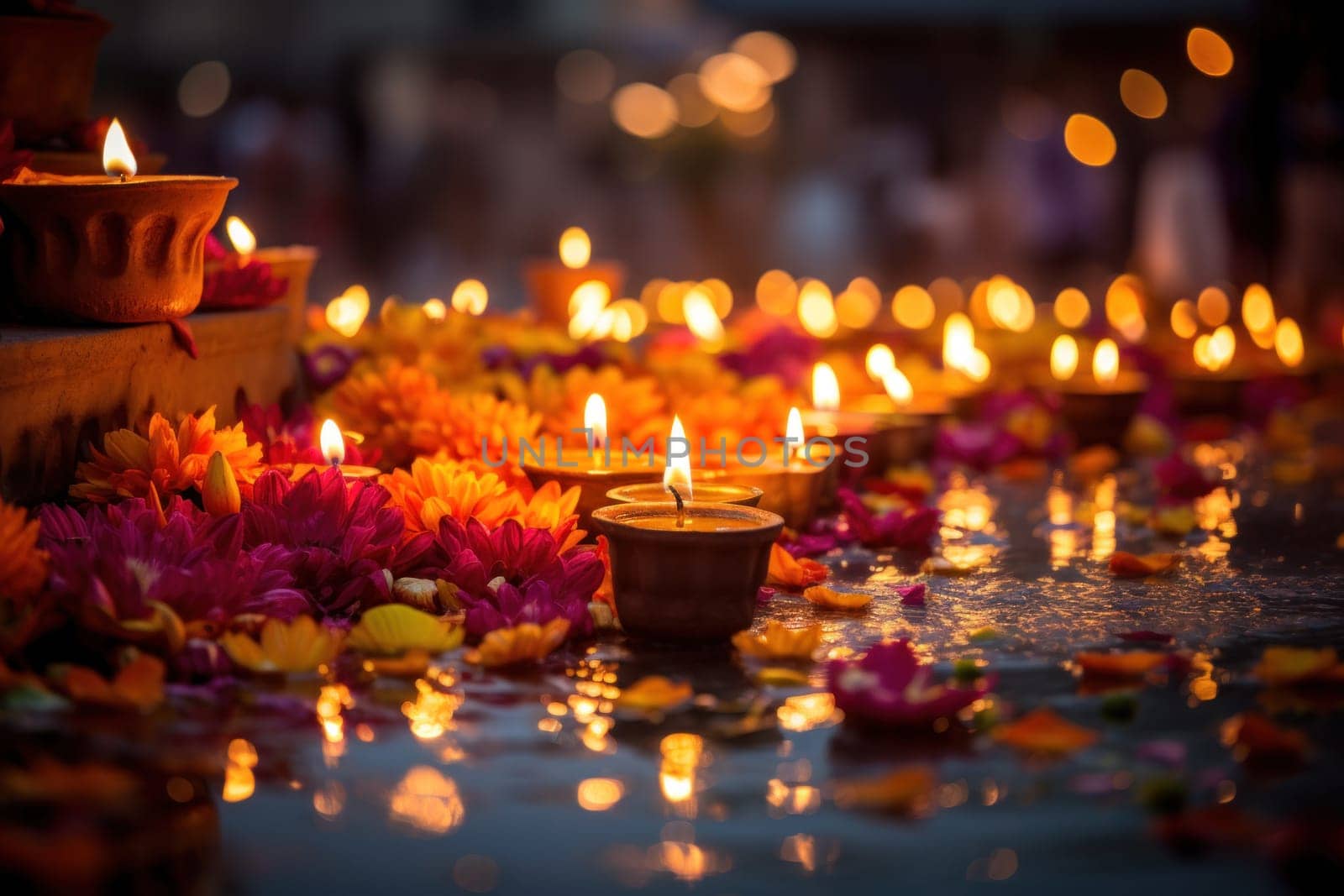Happy Diwali Celebration concept background.