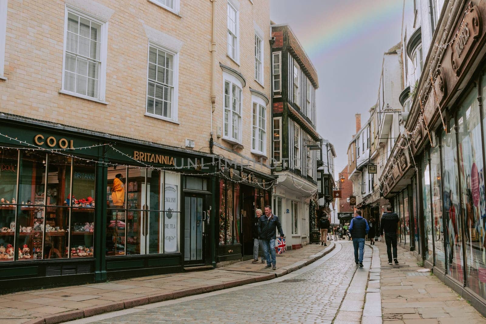 Street life in the town centre in Canterbury by Suteren