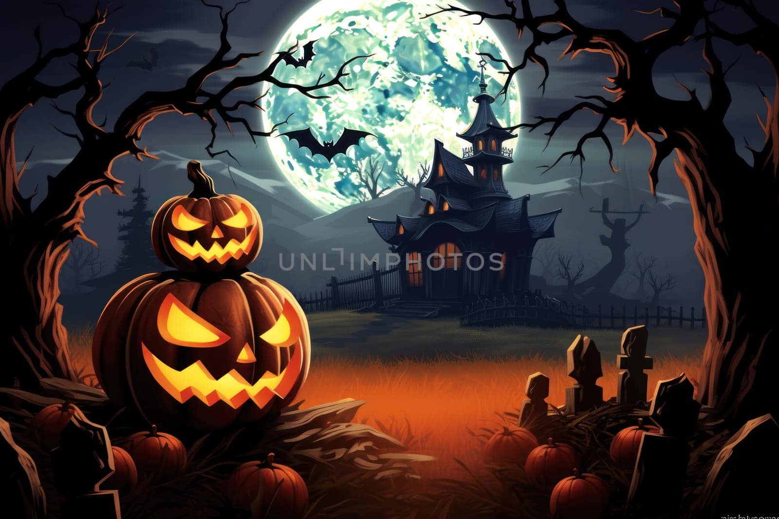 abstract halloween wallpaper or poster illustrations.