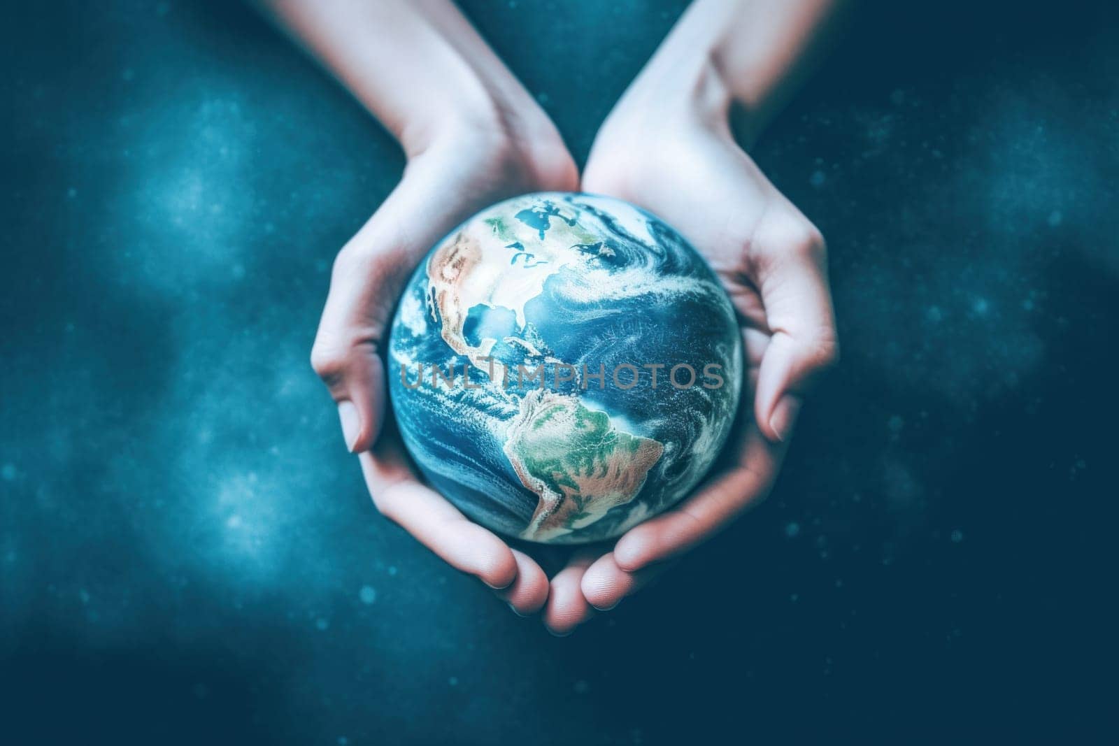 Only One Earth- World Environment day concept 3d design background.