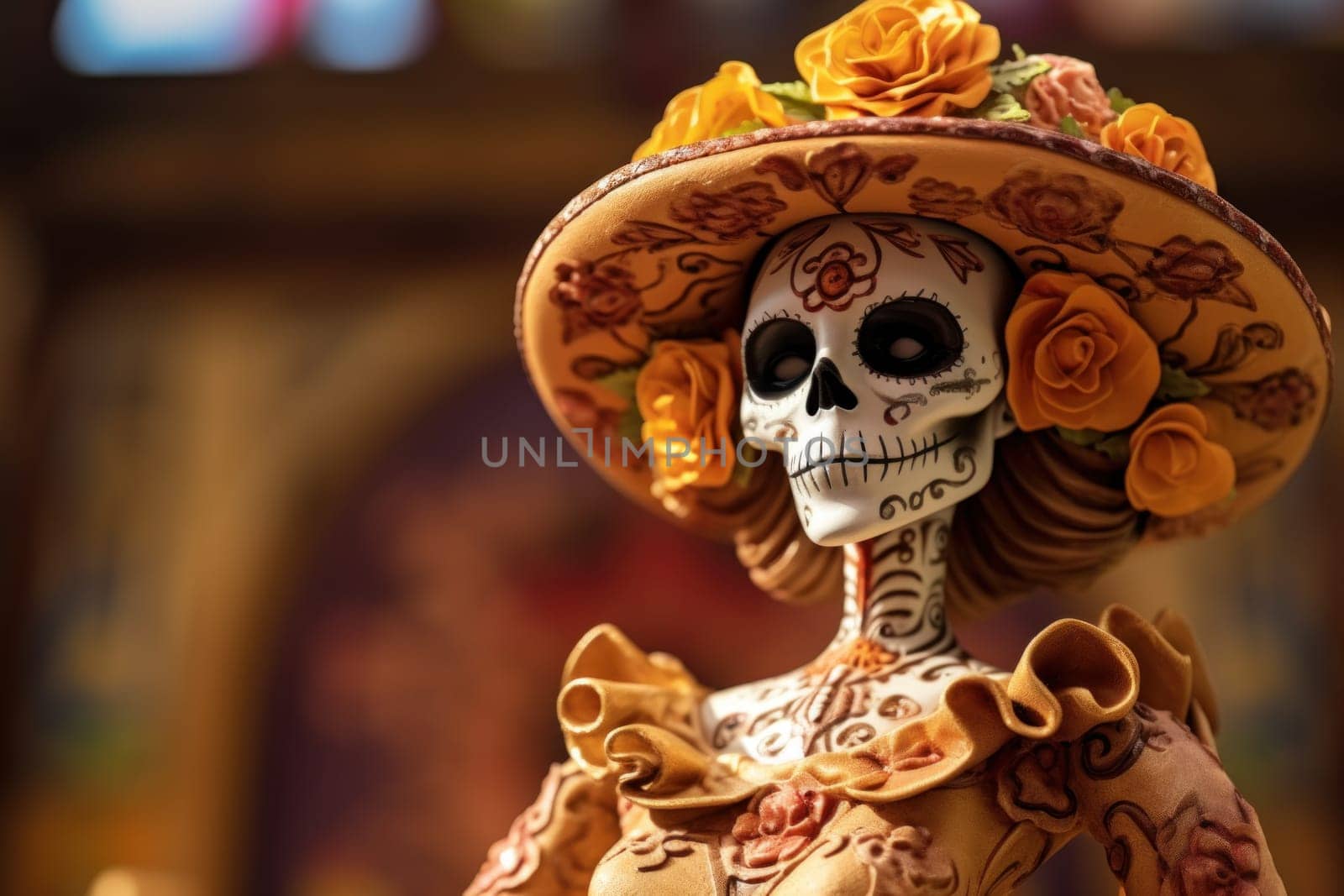 Photo of Day of the dead concept background.