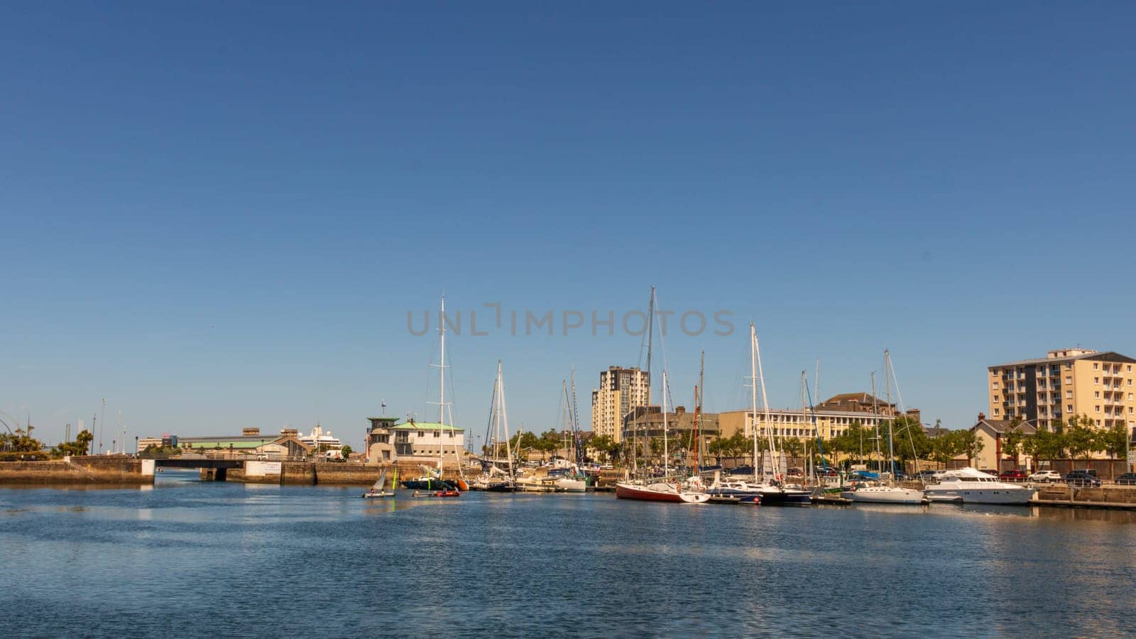 Cherbourg Harbor in Normandy, France. Peninsula of Cotentin