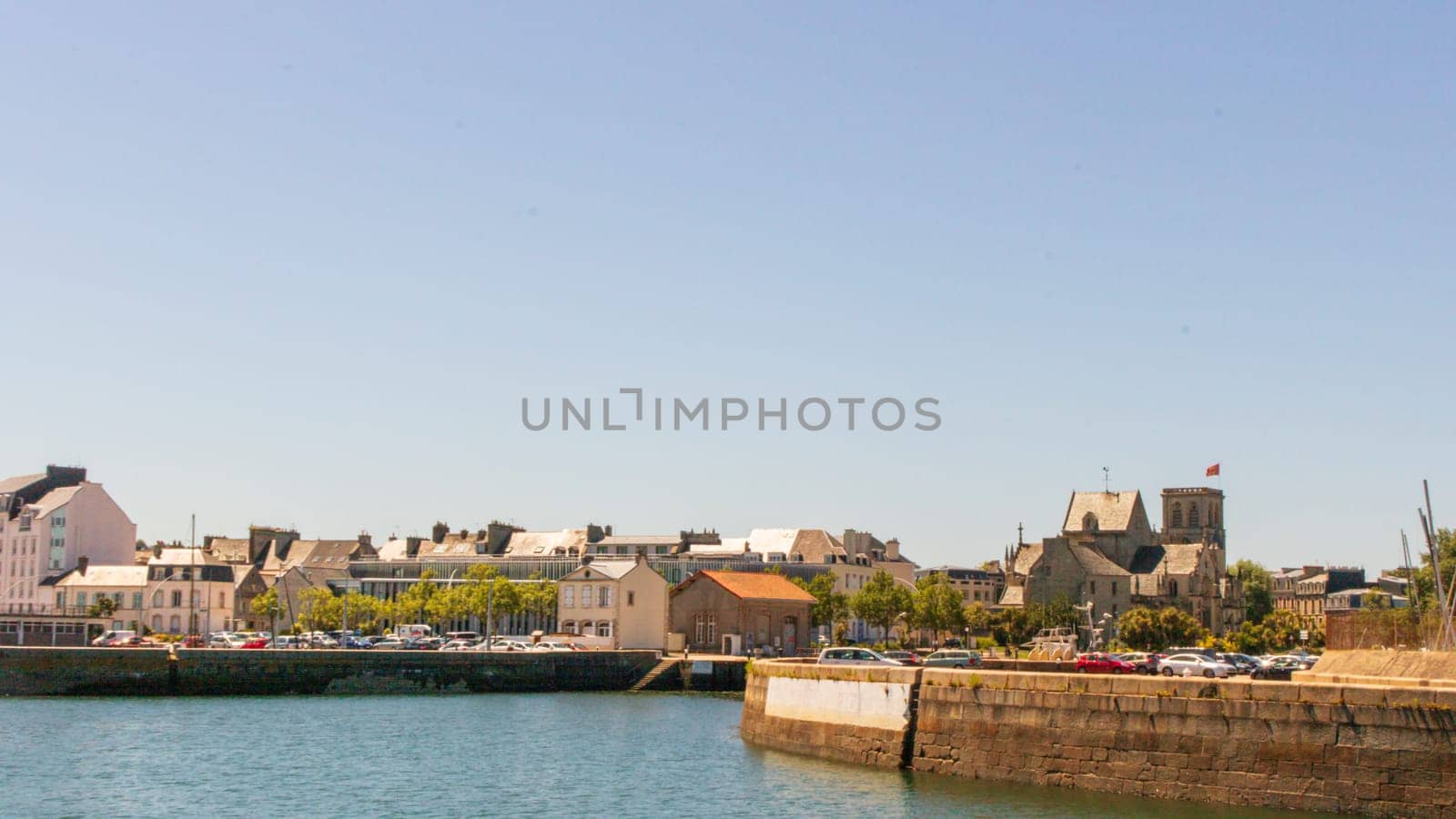 Cherbourg Harbor in Normandy, France. Peninsula of Cotentin