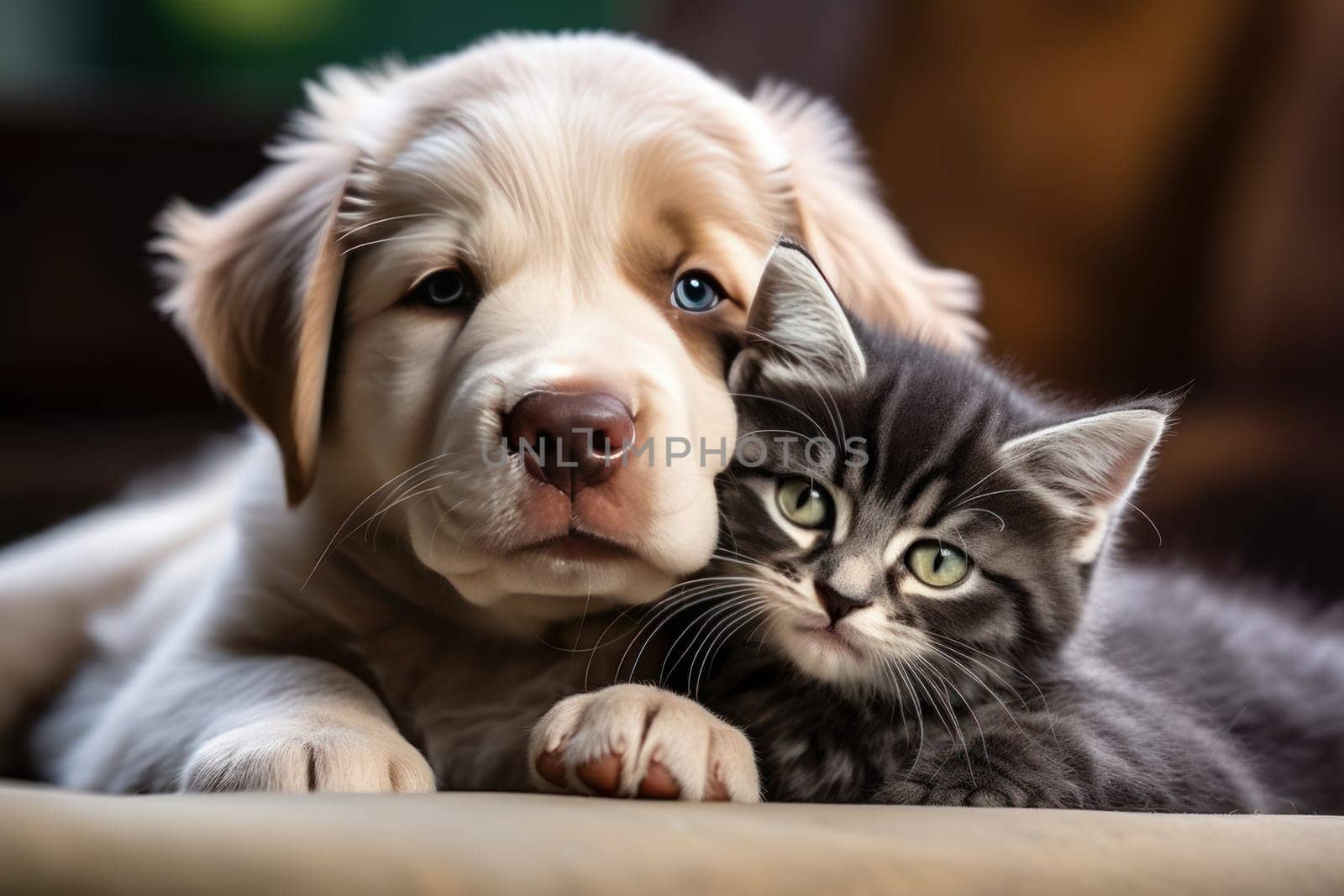 Puppy and kitten Generative AI.
