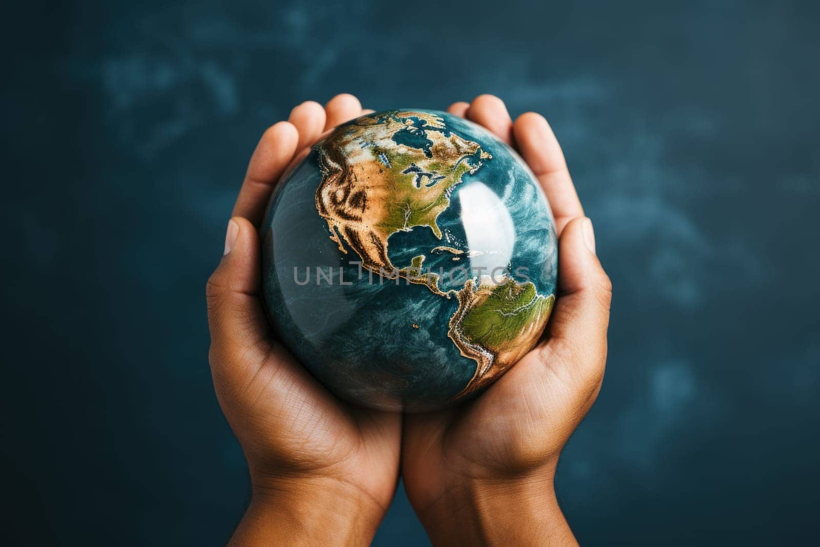 Only One Earth- World Environment day concept 3d design background.