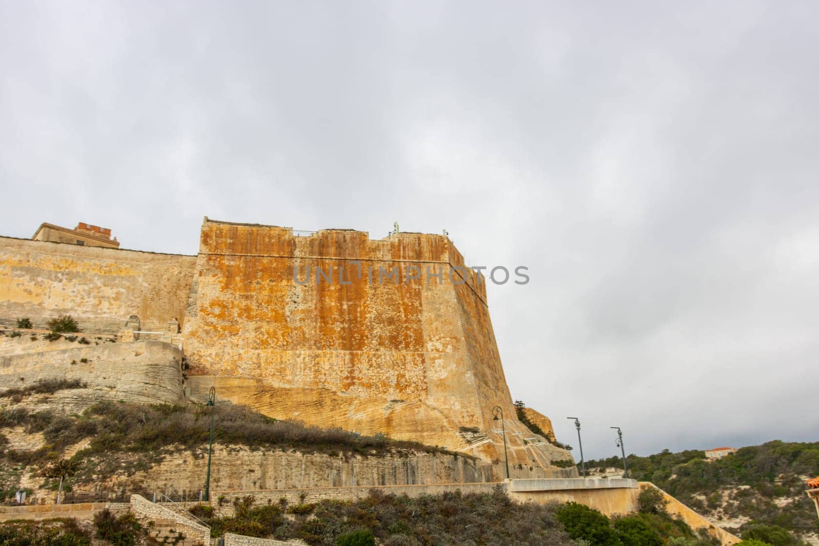 Bonifacio town, medieval citadel in Corsica Island, France