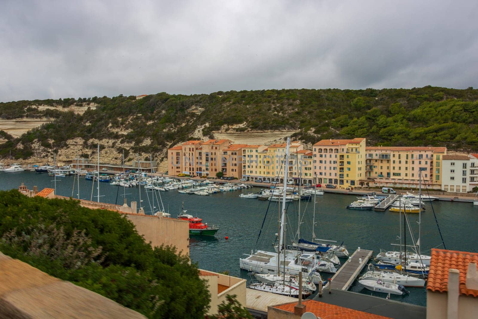 Bonifacio town, medieval citadel in Corsica Island, France