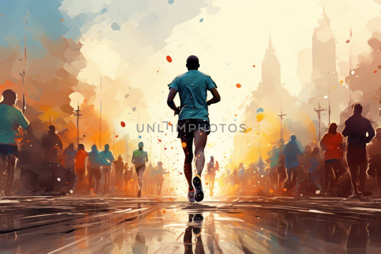 marathon poster design abstract background.