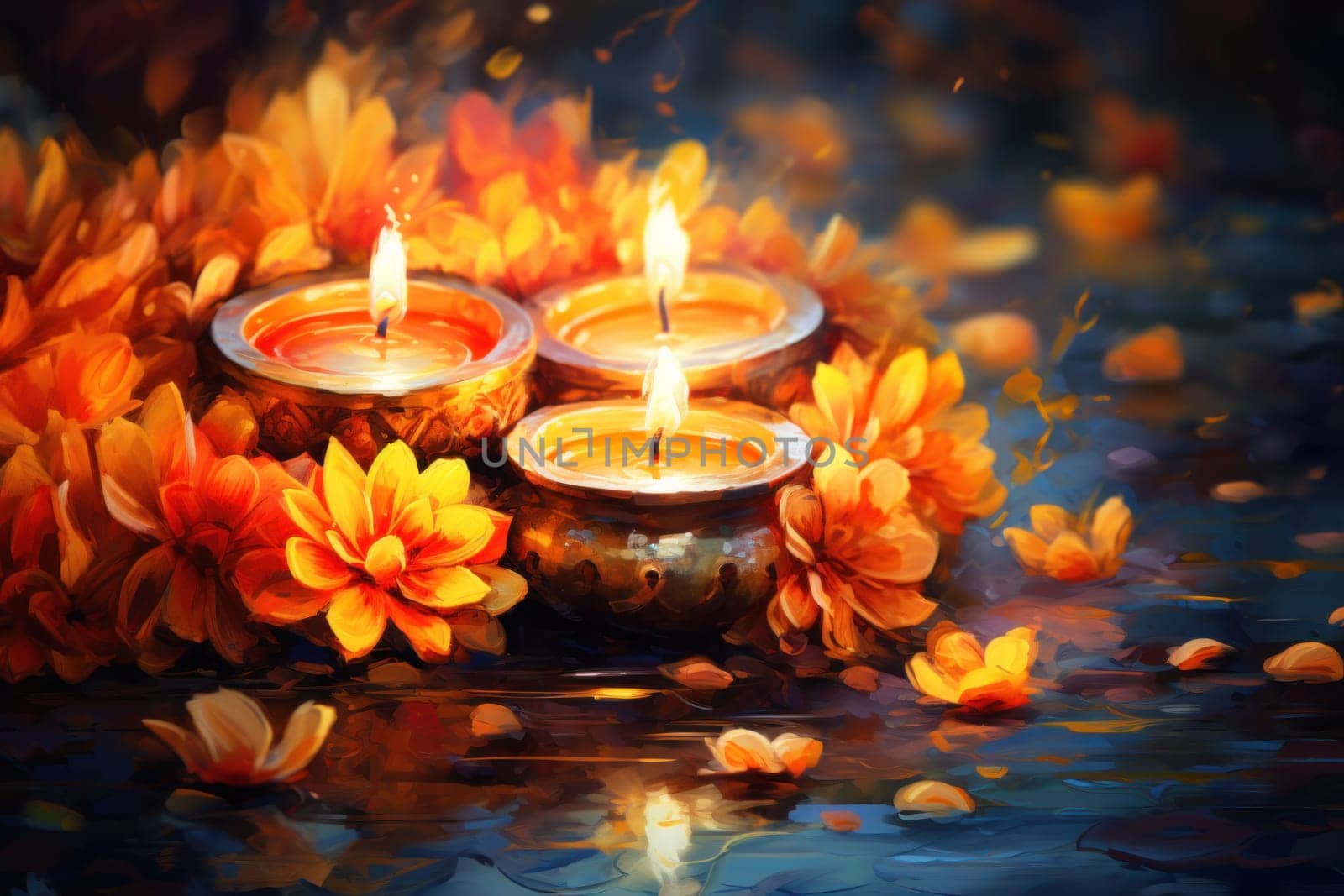 Happy Diwali Celebration concept background.
