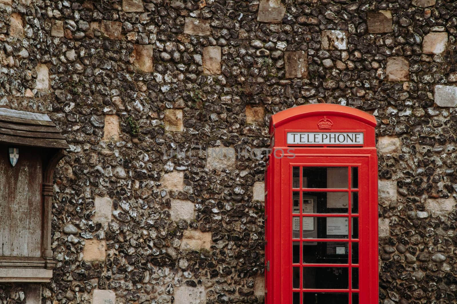 The iconic british telephone box. High quality photo