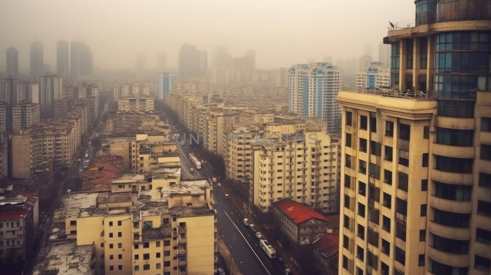 The view of the urban buildings is beautiful landscape.
