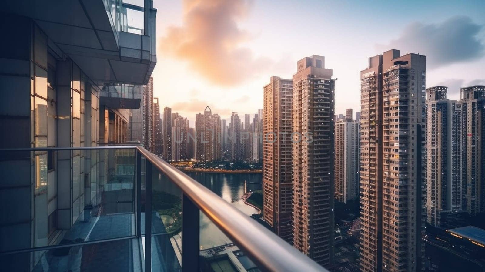 The view of the urban buildings is beautiful landscape.