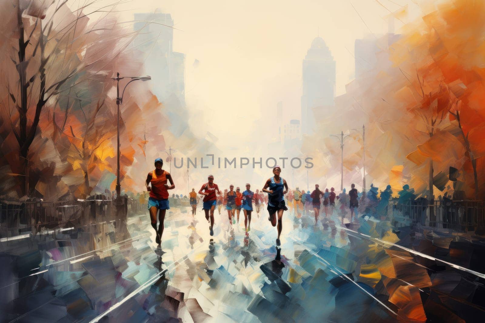 marathon poster design abstract background.