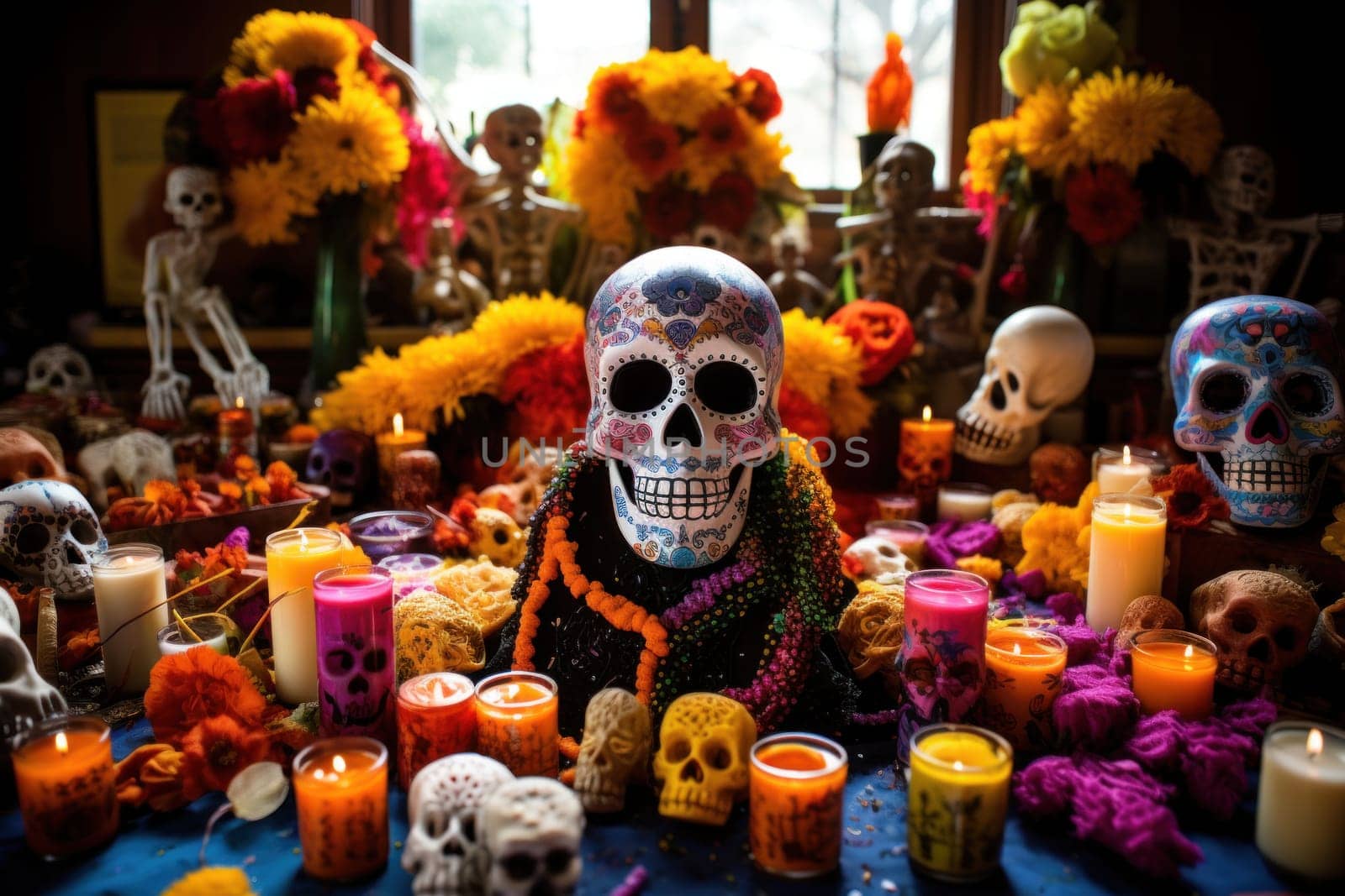 Photo of Day of the dead concept background.