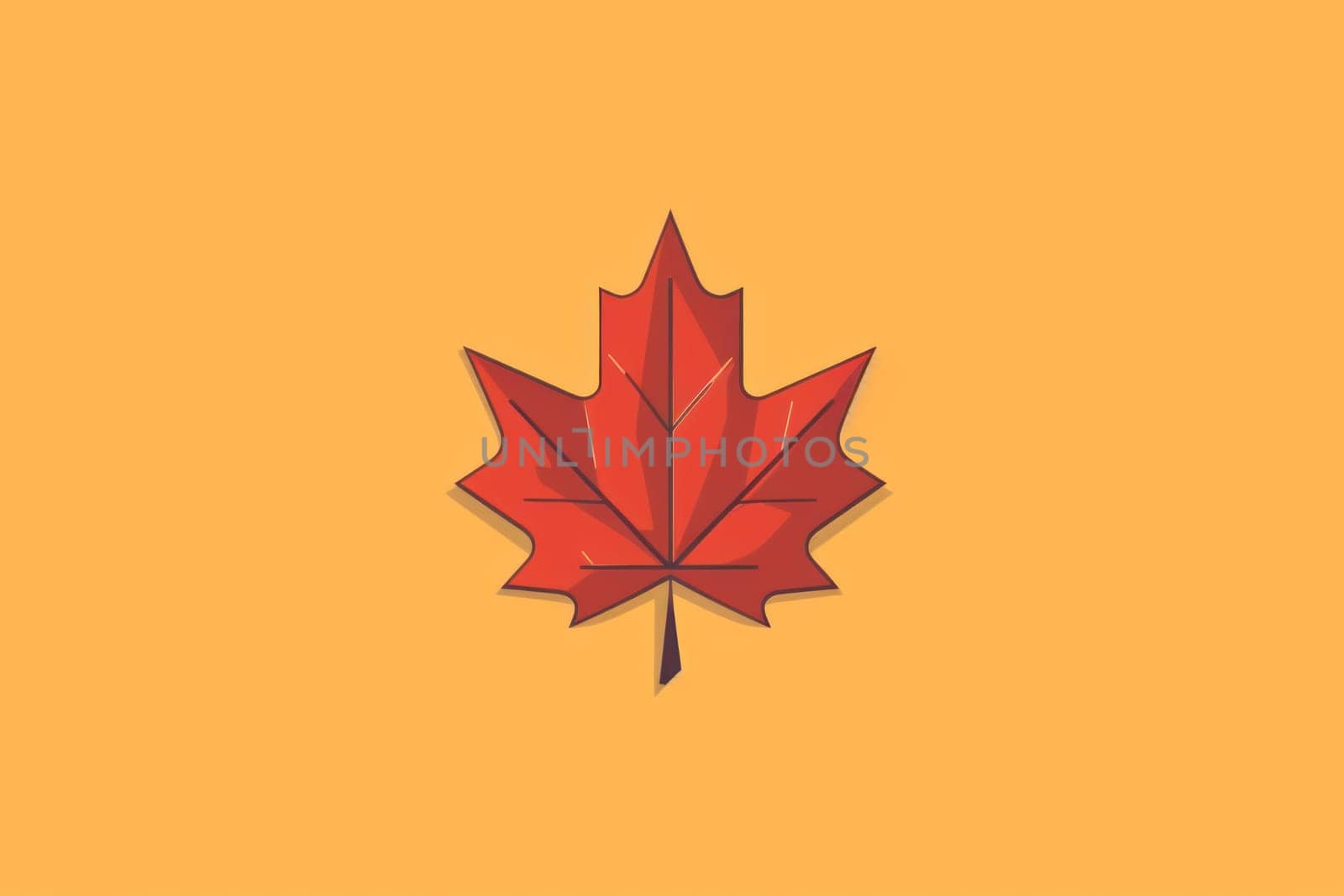 Simple flat Design of autumn Generative AI.