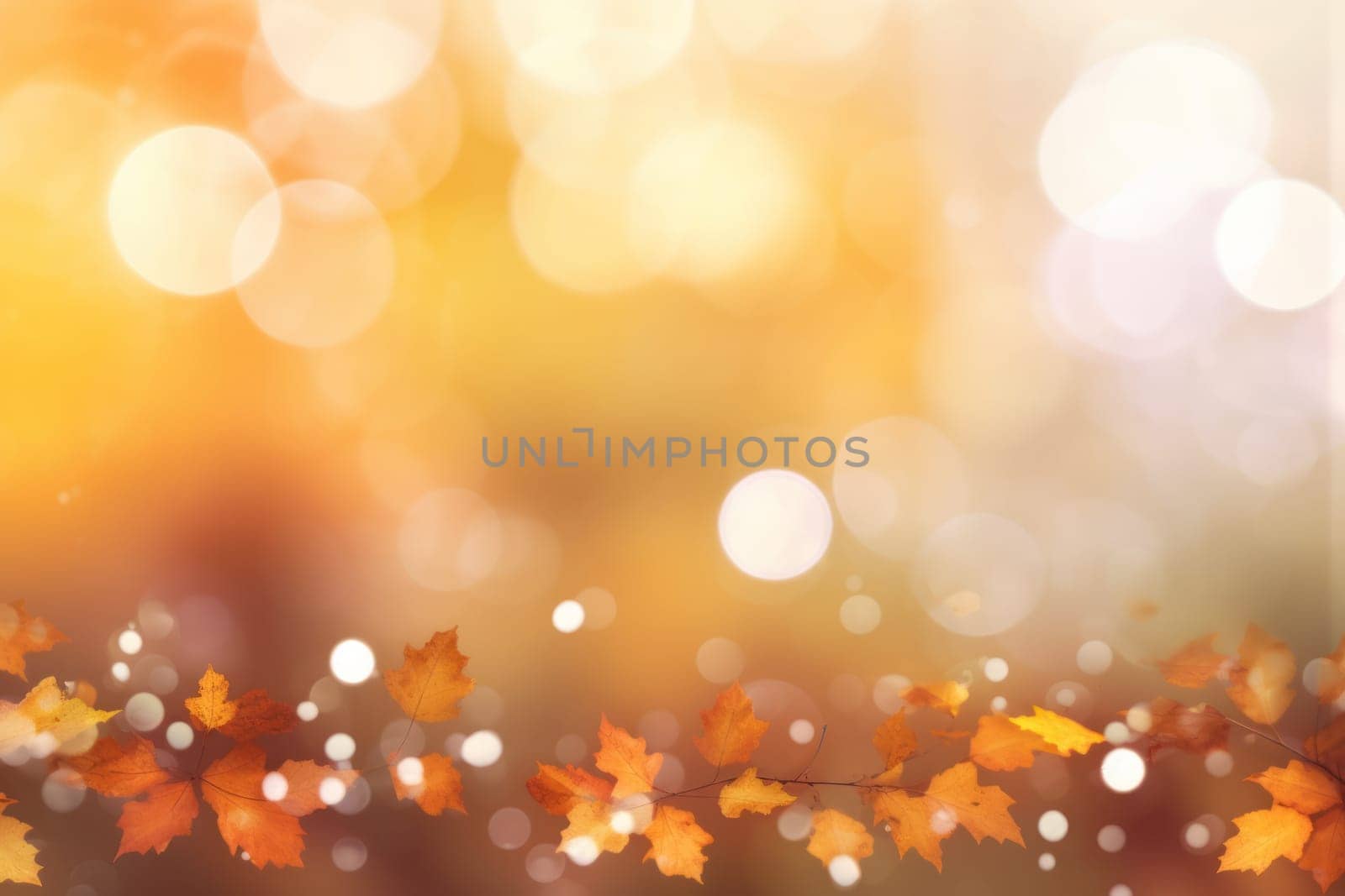 Beautiful autumn bokeh Generative AI.