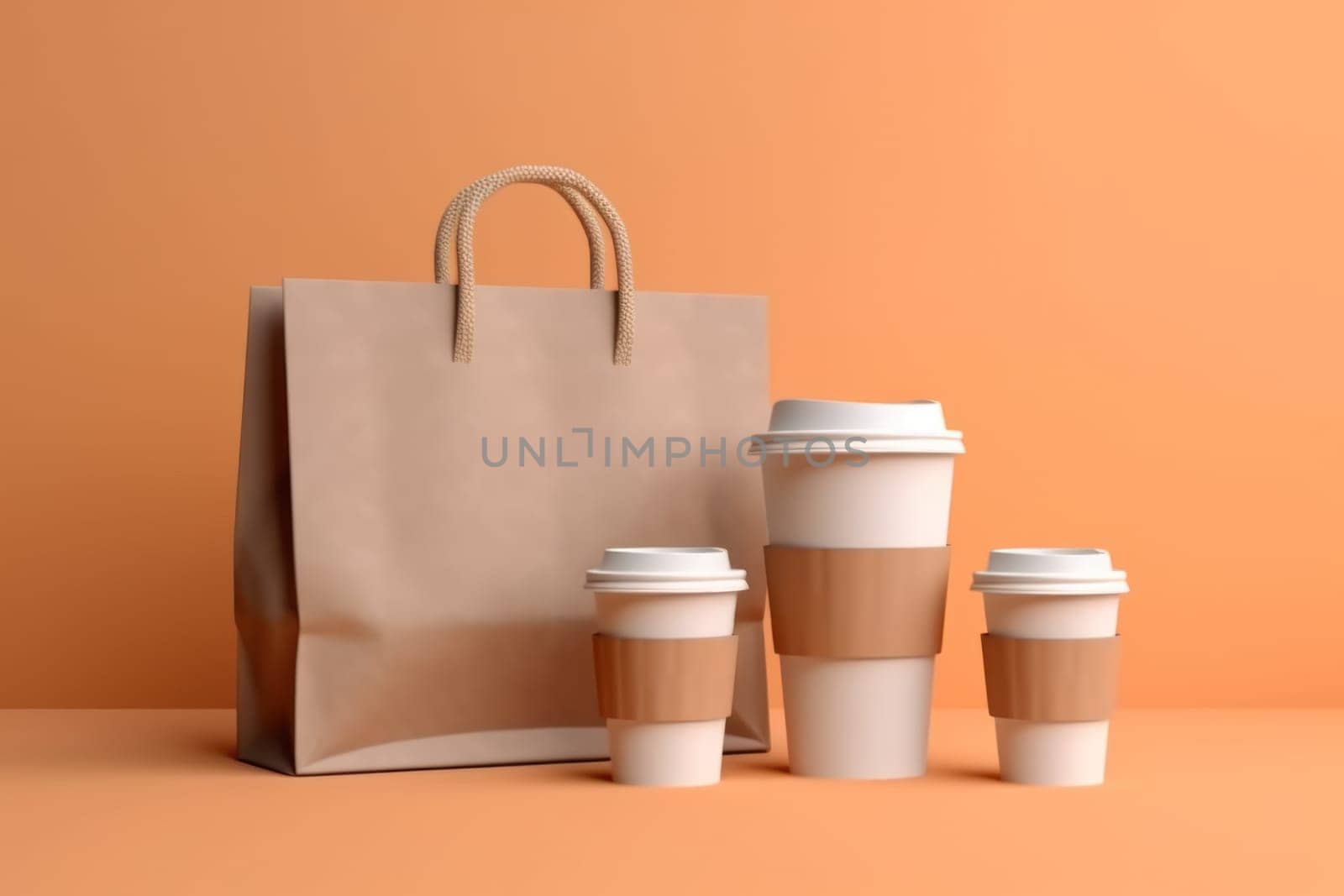 Mockup of Coffee Packaging Brand Generative AI.