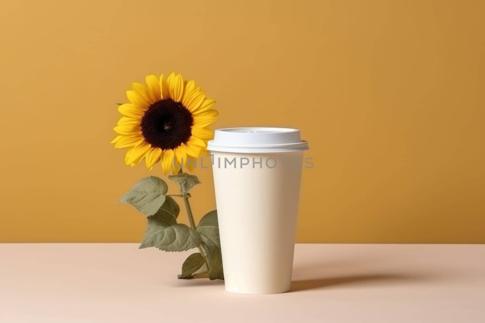 Mock up of Disposable Coffee Cups Tea Cups Paper cup Generative AI.
