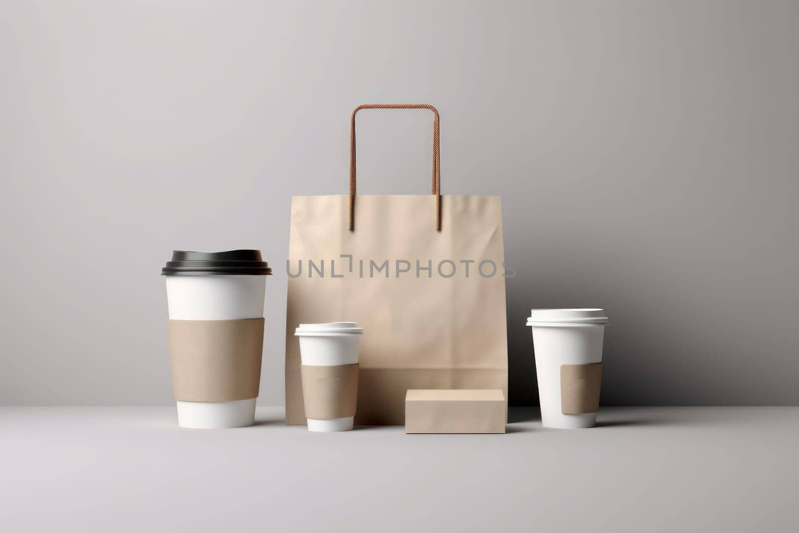 Mockup of Coffee Packaging Brand Generative AI.