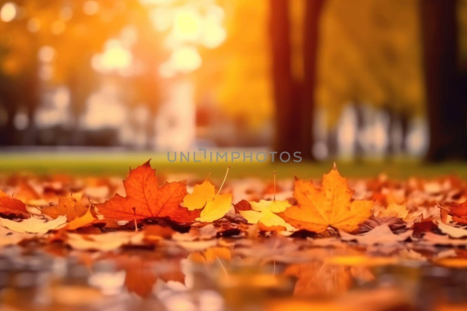 Beautiful autumn landscape Generative AI.