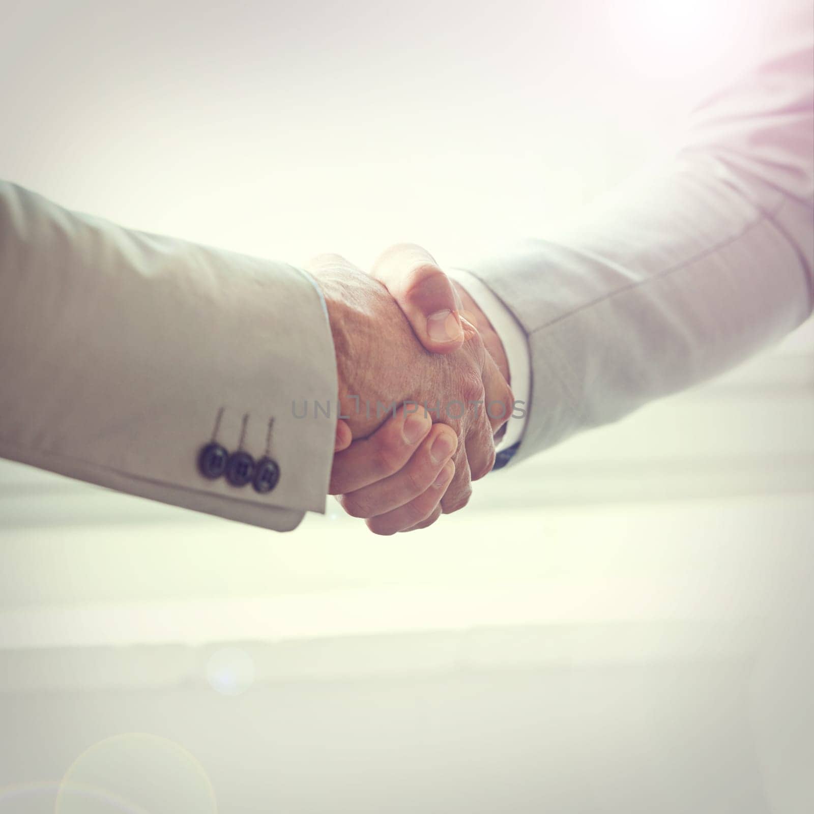 Handshake, business people and agreement in partnership, meeting and thank you for recruitment. Coworkers, closeup and deal for opportunity in workplace, collaboration and support in cooperation.