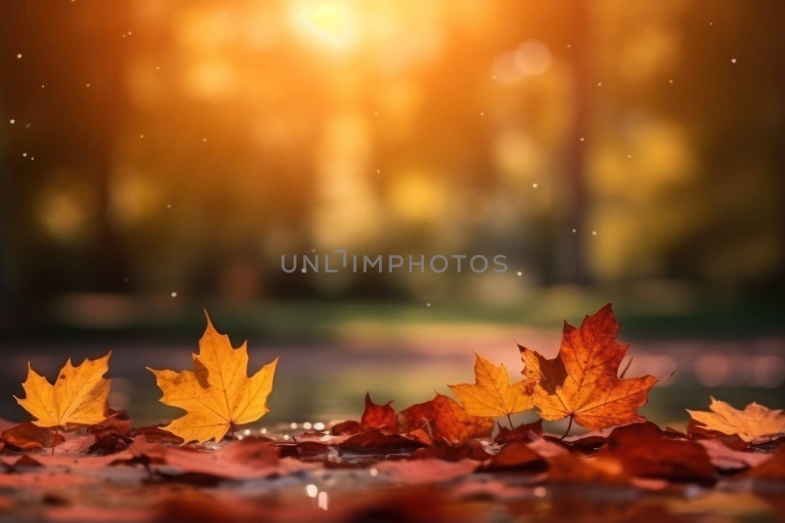 Beautiful autumn landscape Generative AI.