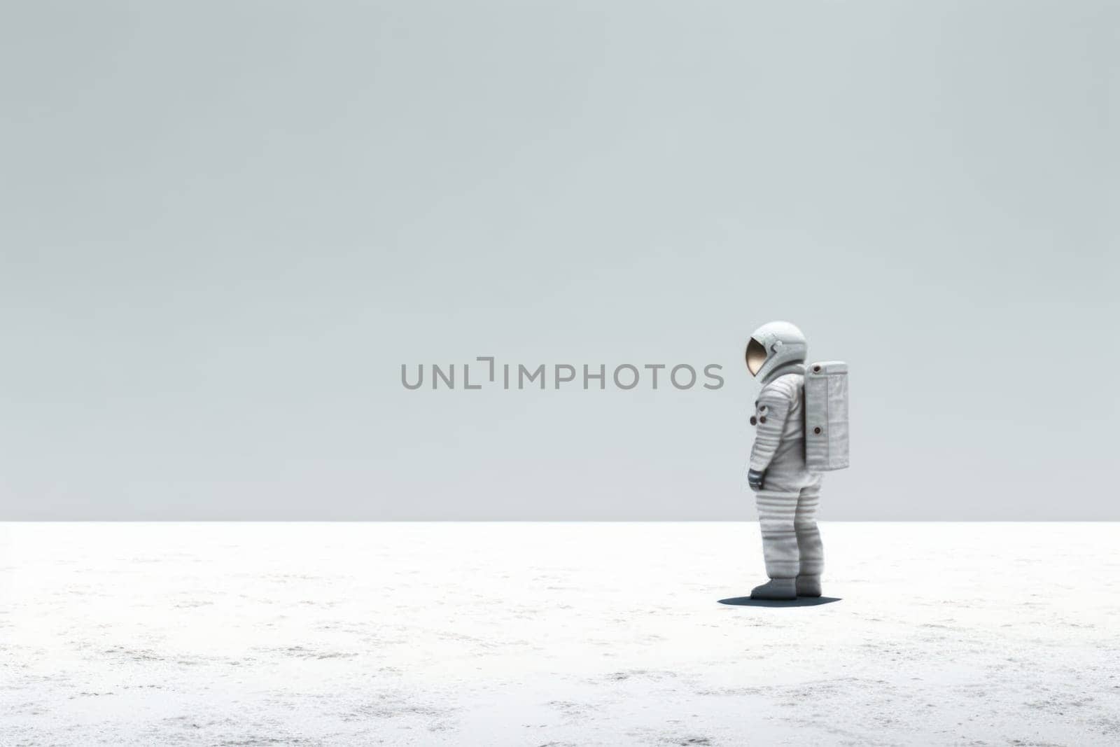 Lone Astronaut In Spacesuit Generative AI.