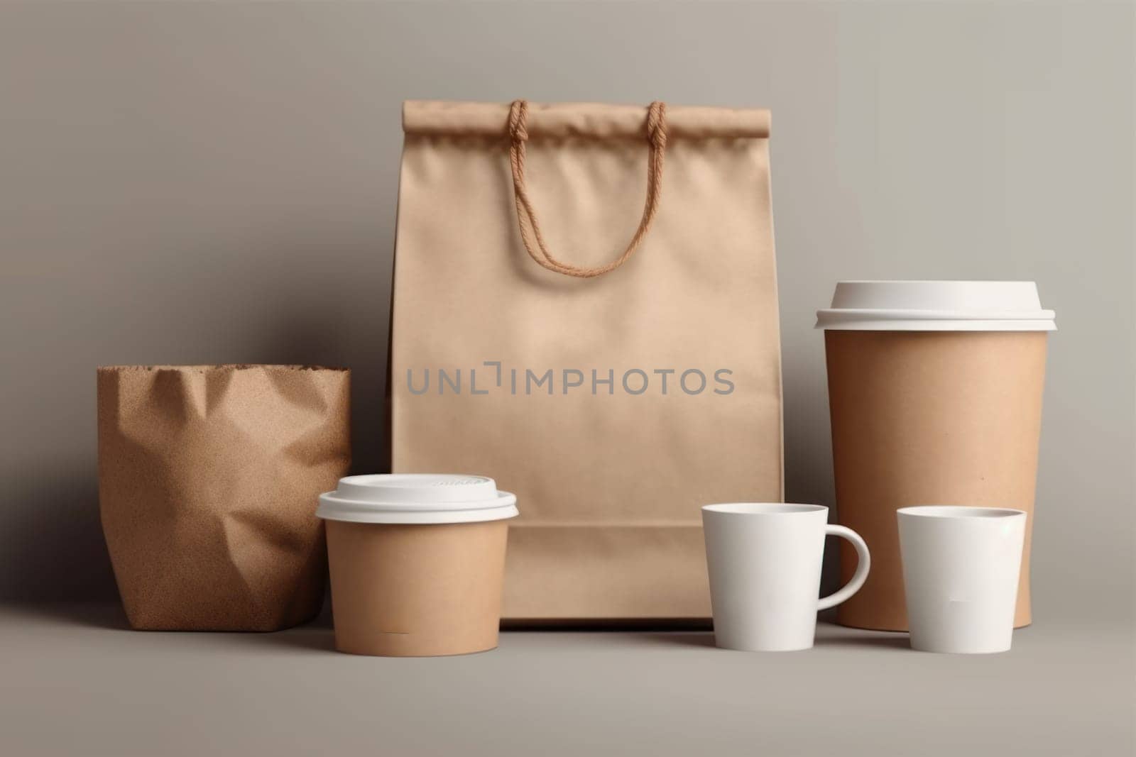 Mockup of Coffee Packaging Brand Generative AI.