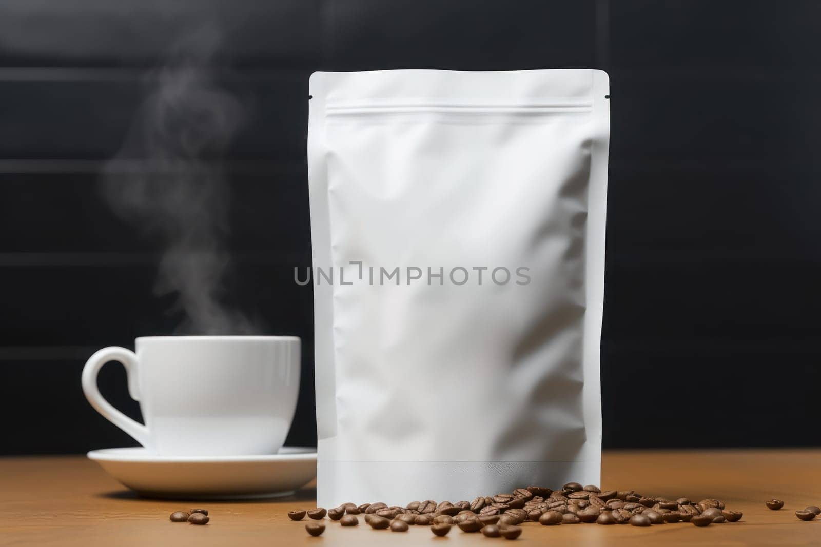 Mockup of Coffee Packaging Brand Generative AI.