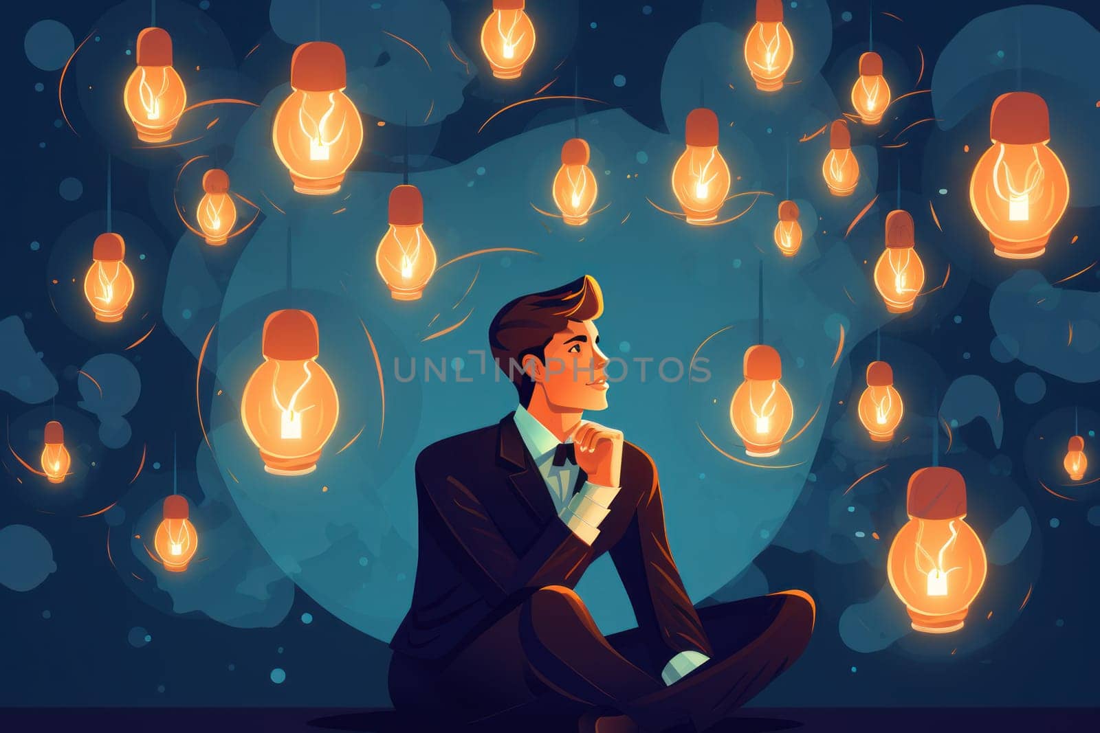Businessman get ideas for business Generative AI.