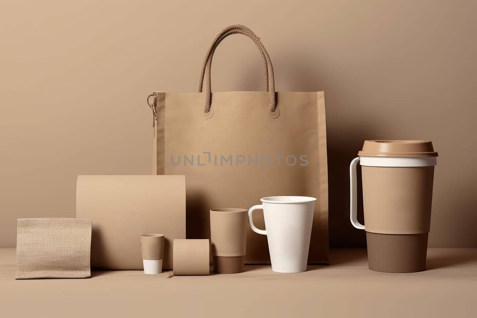 Mockup of Coffee Packaging Brand Generative AI.