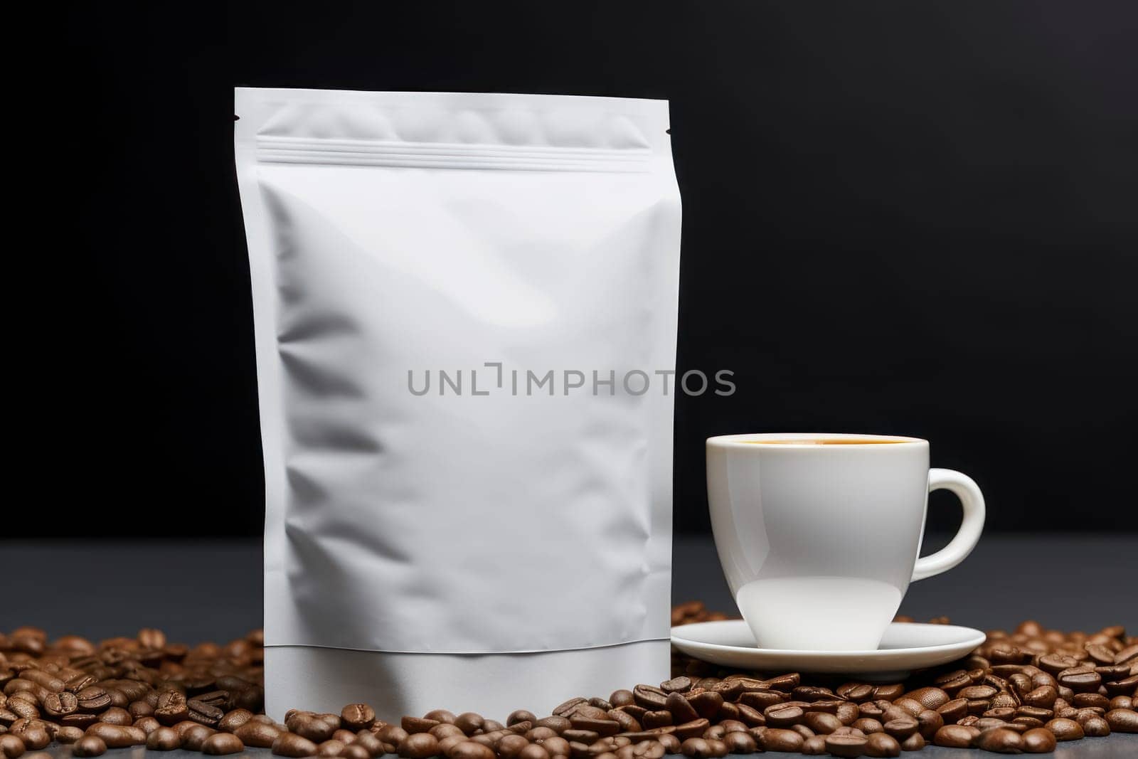 Mockup of Coffee Packaging Brand Generative AI.