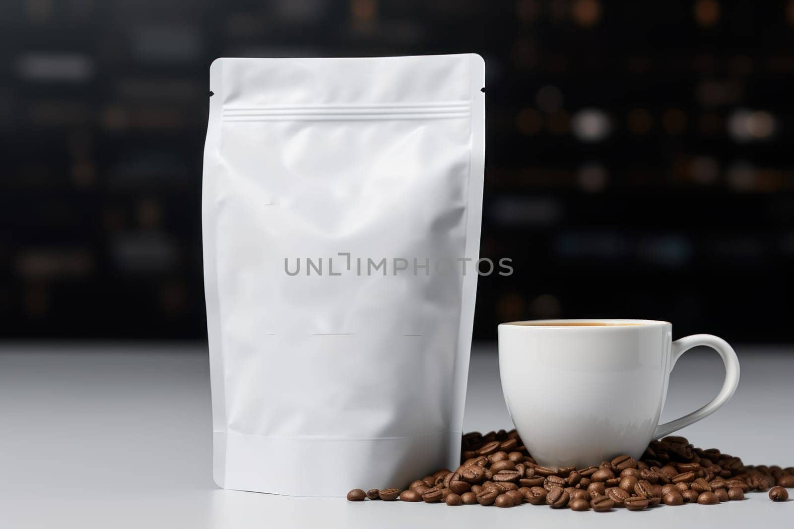 Mockup of Coffee Packaging Brand Generative AI.