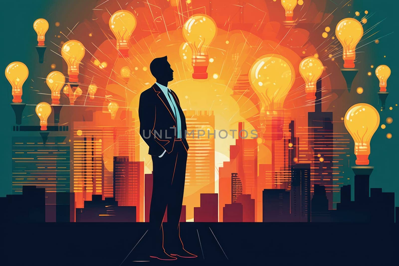 Businessman get ideas for business Generative AI.