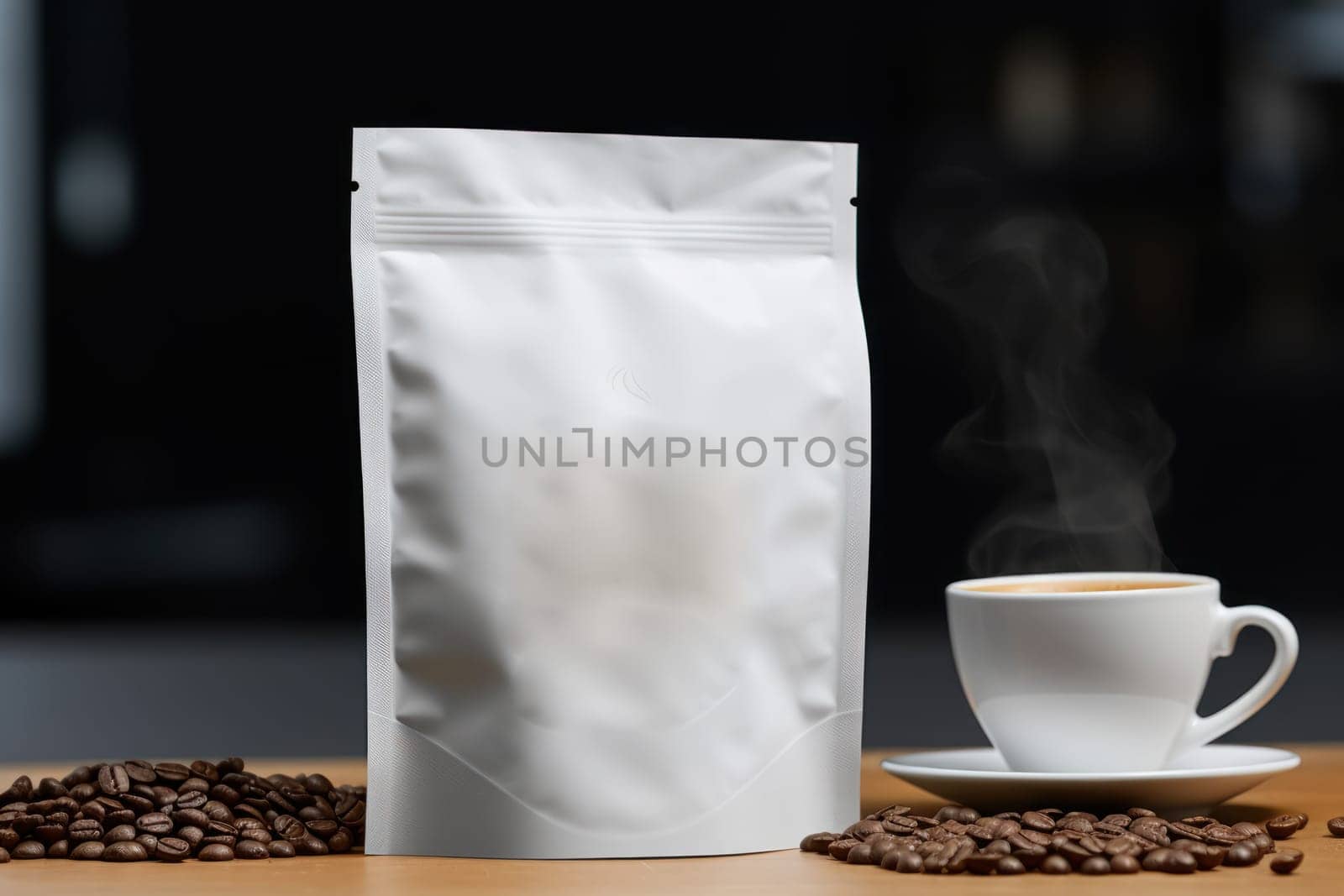 Mockup of Coffee Packaging Brand Generative AI.