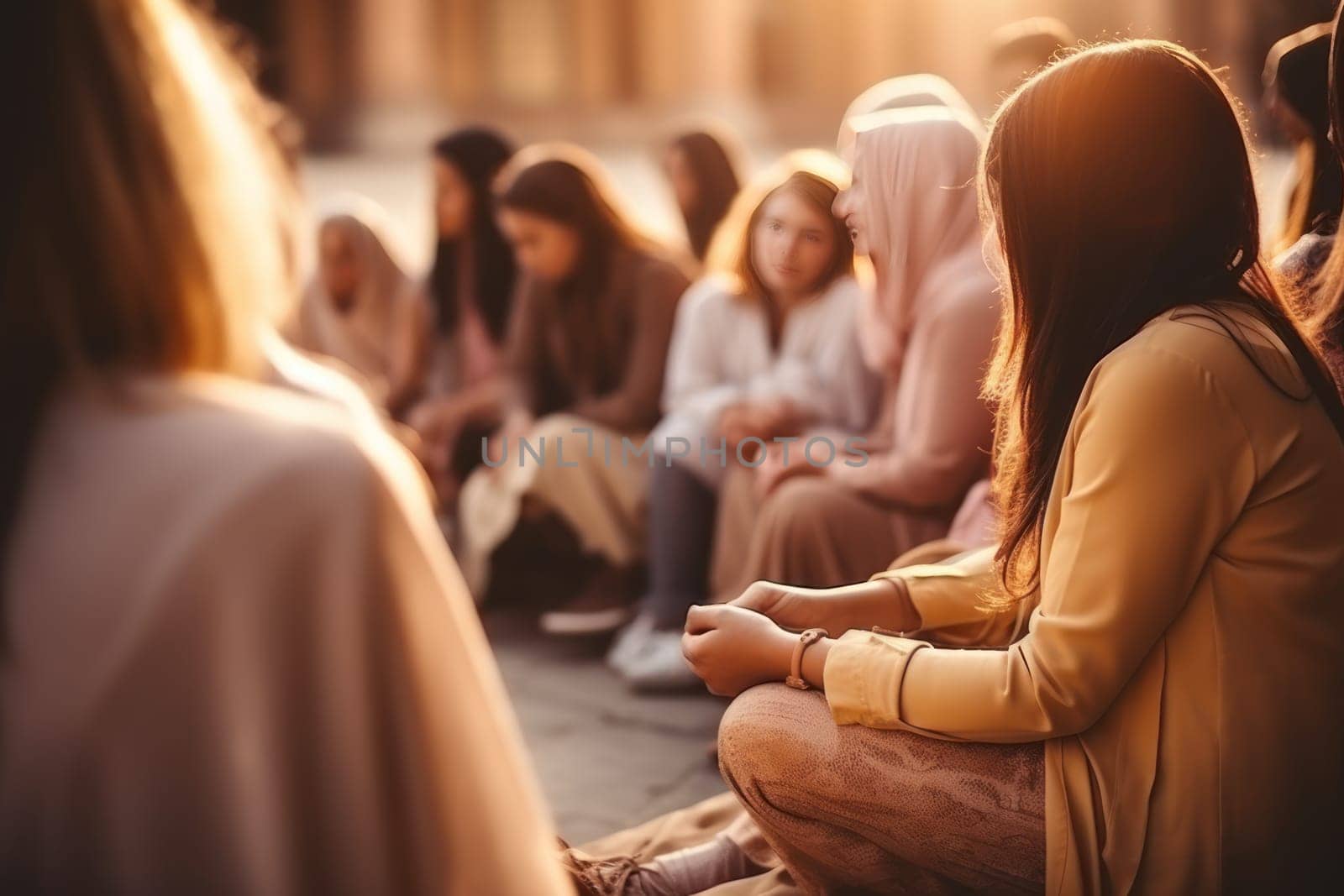 Group Women meeting Group Women business meeting Generative AI.