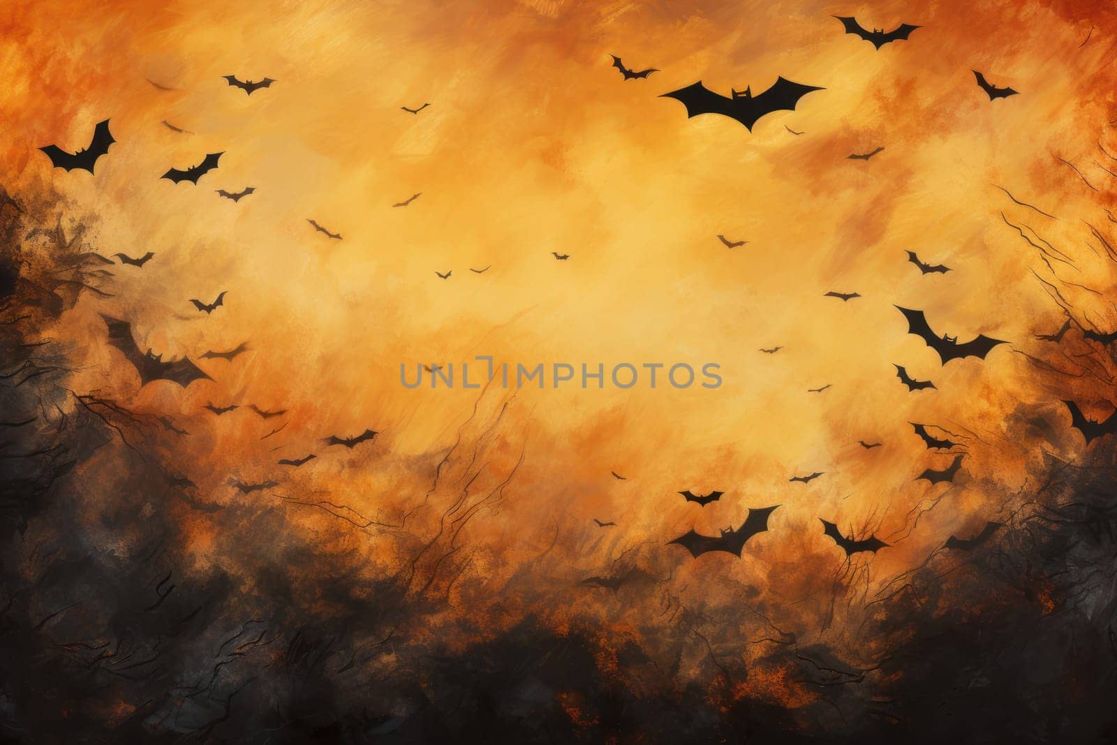 Halloween Day on the abstract background.