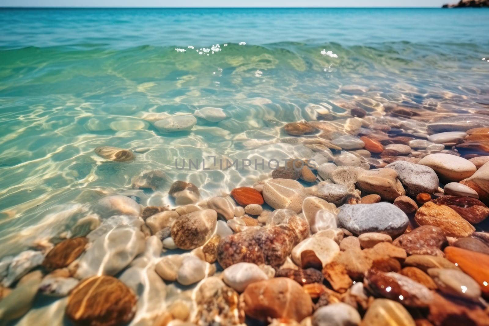 Abstract beautiful sandy beaches background with crystal clear waters of the sea Generative AI.