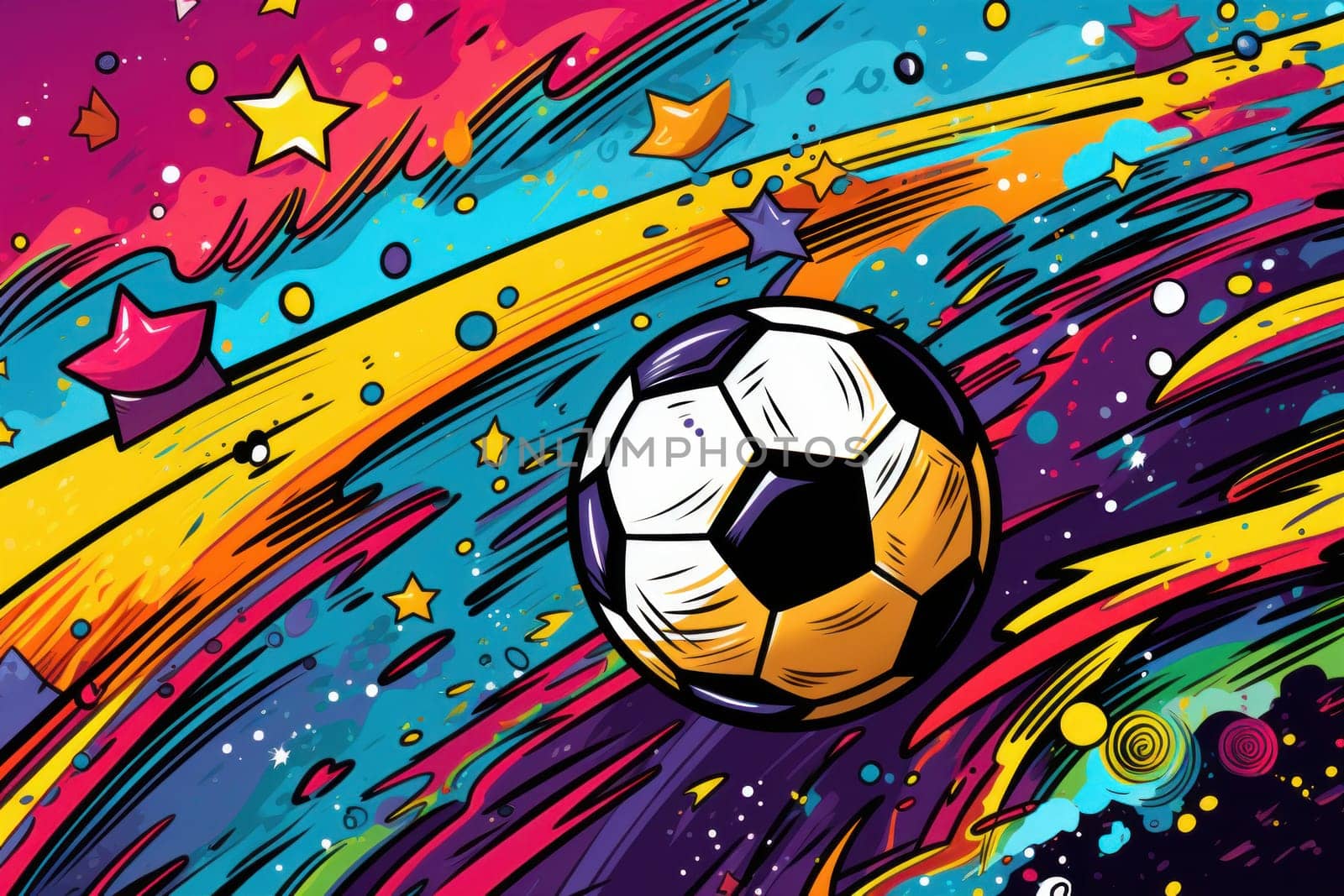 soccer stadium football doodle art illustration background.