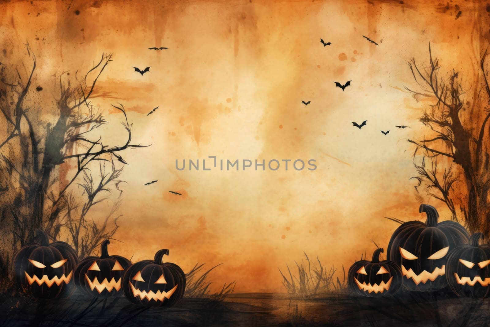 Halloween Day on the abstract background.