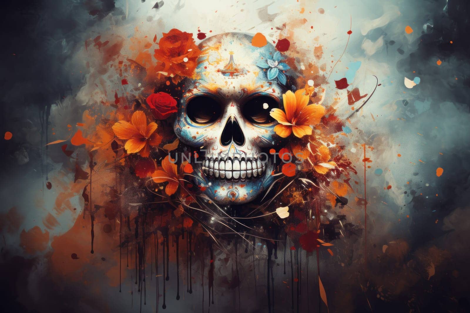 Photo of Day of the dead concept background.